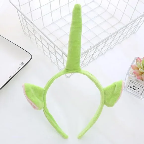 Green Cloth Headband Ears Fashion Hair Accessory for Adults Halloween Parties - Picture 3 of 5
